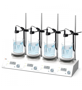 DLAB MS-H280-S4 4 Bölmeli Dijital Isıtıcılı Manyetik Karıştırıcı LCD